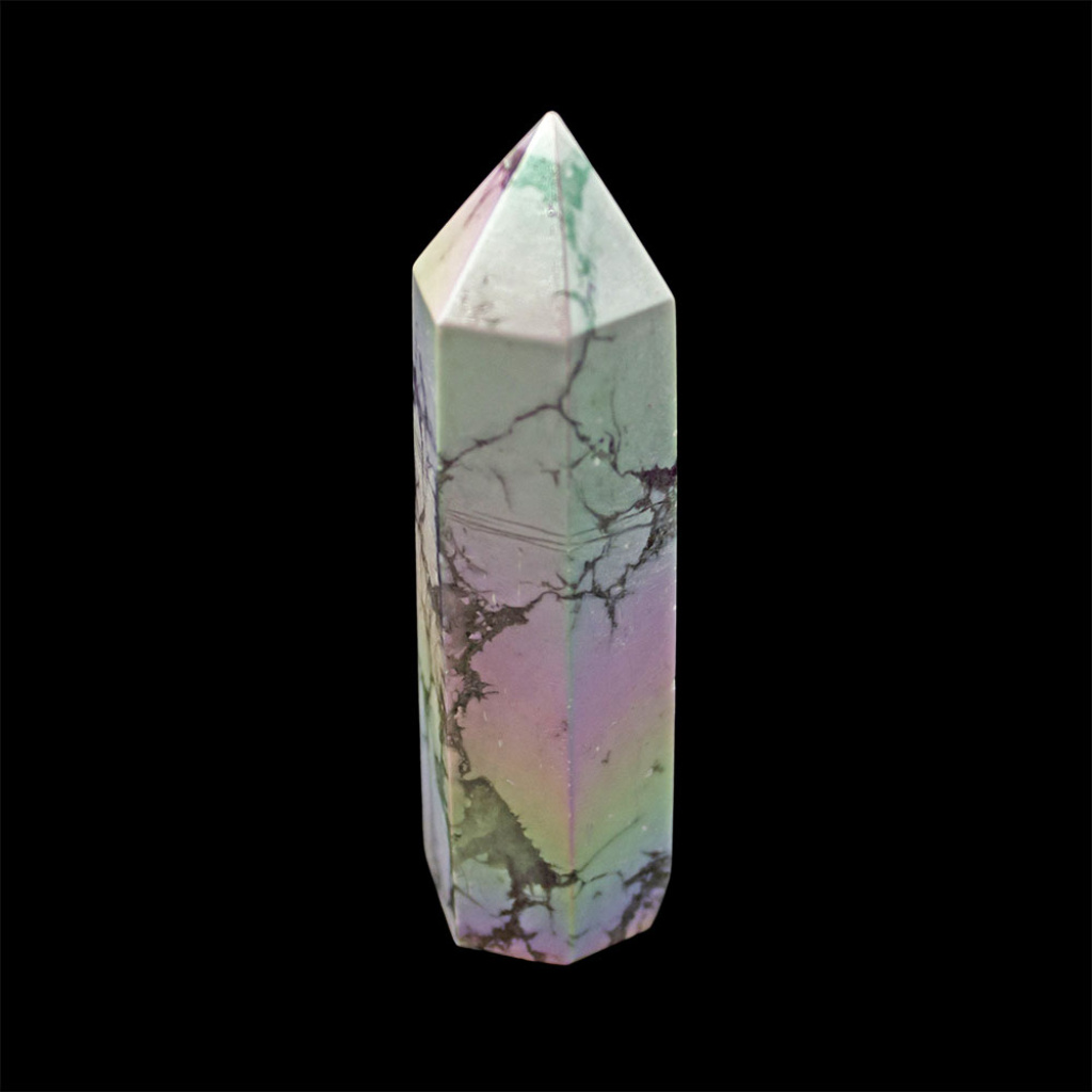 Angel Aura Howlite Point Crystal Vaults