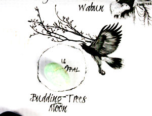 Budding Trees Moon Crystal on Medicine Wheel