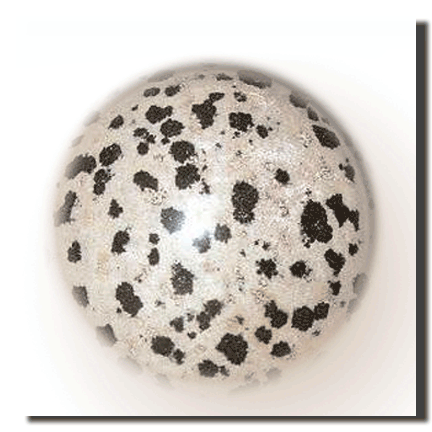 Black gemstone deals with white spots