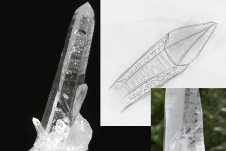 etched quartz crystal