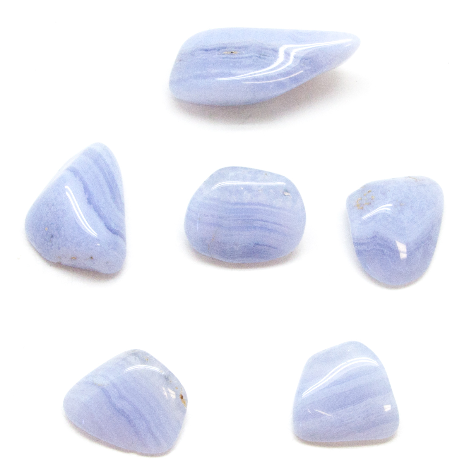 Polished Blue Lace Agate Healing Crystals