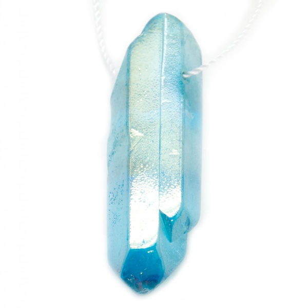 Aqua Aura Quartz Pendant (Medium)-0