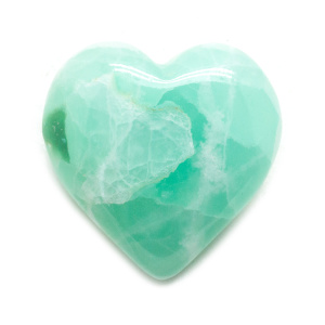 Pistachio Calcite Heart -0