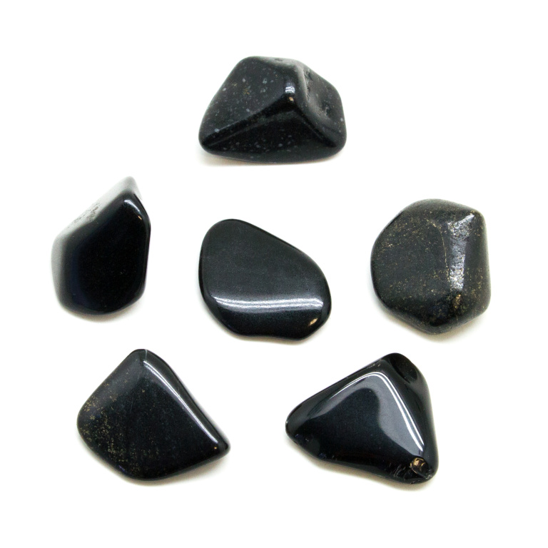 Black Jade Tumbled Stone Set (Medium) - Crystal Vaults