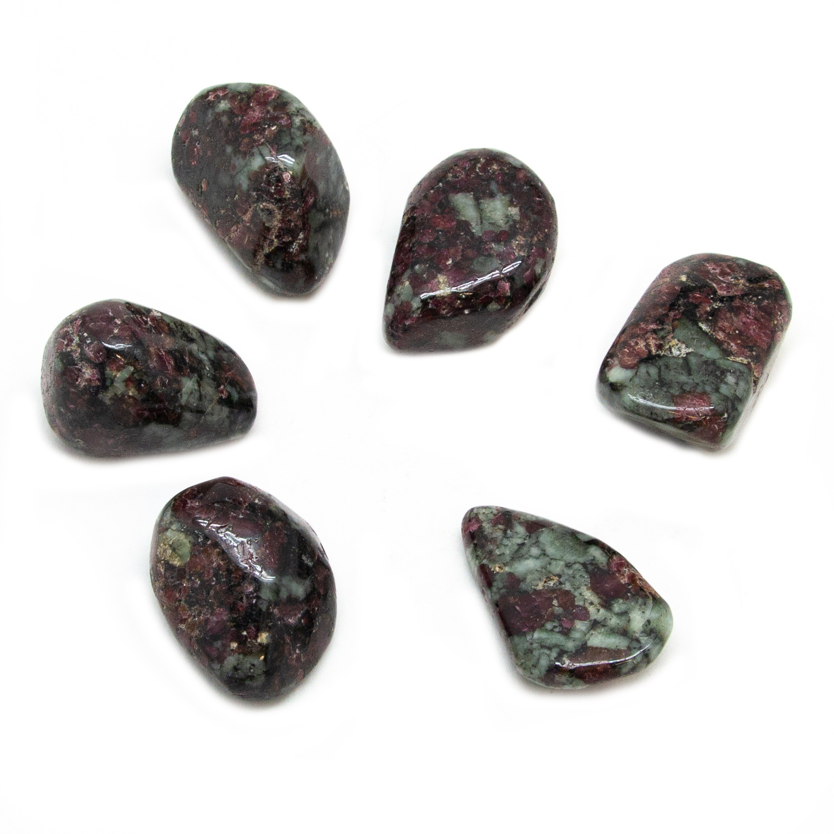 Eudialyte Tumbled Stone Set (Extra Large) - Crystal Vaults