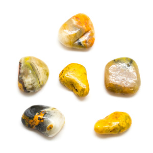 Bumble Bee Jasper Tumbled Stone Set (Large)-172572