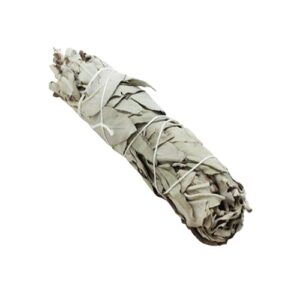 white sage stick for smudging crystals with sage crystal cleansing ritual