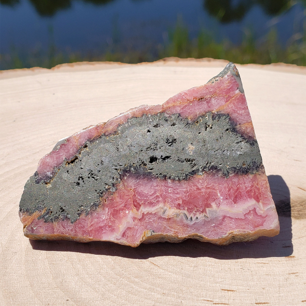 Polished Rhodochrosite Slab - Crystal Vaults