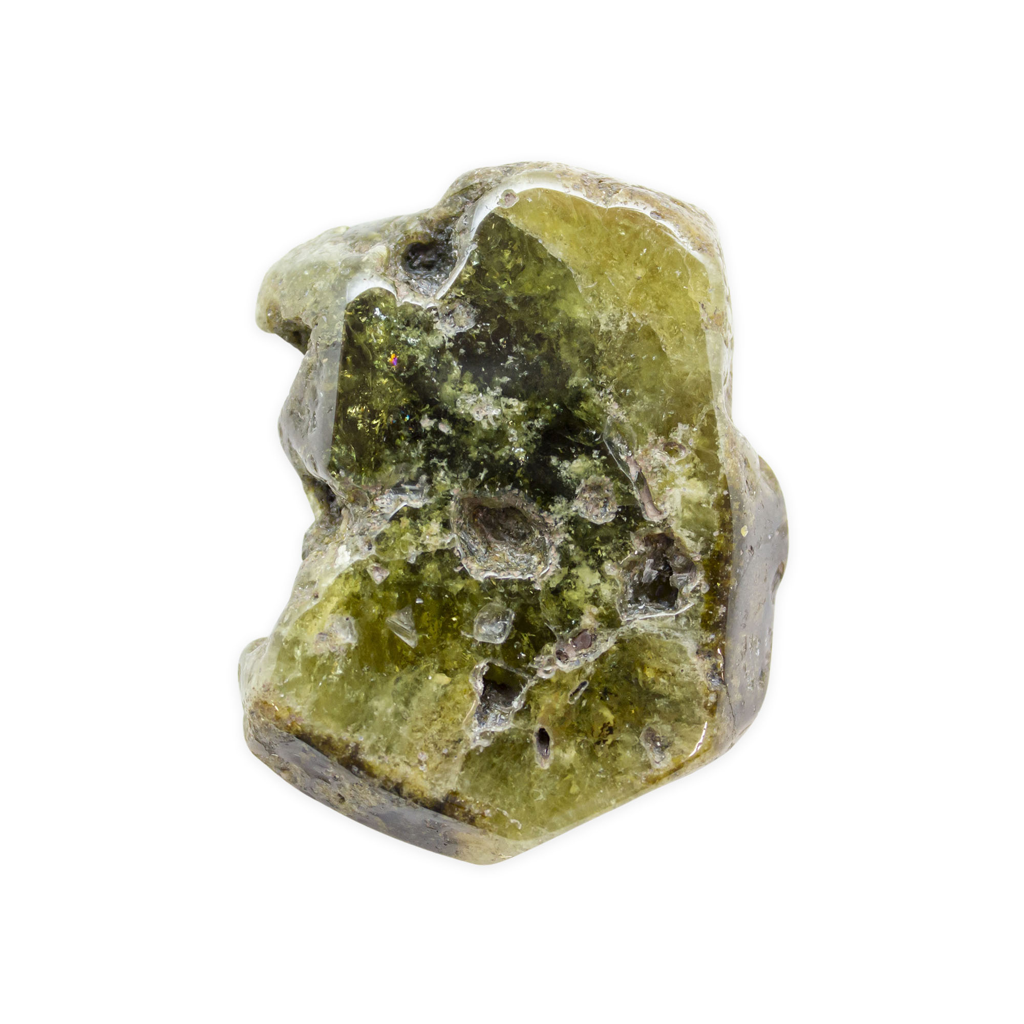 Green Garnet Stone Slice