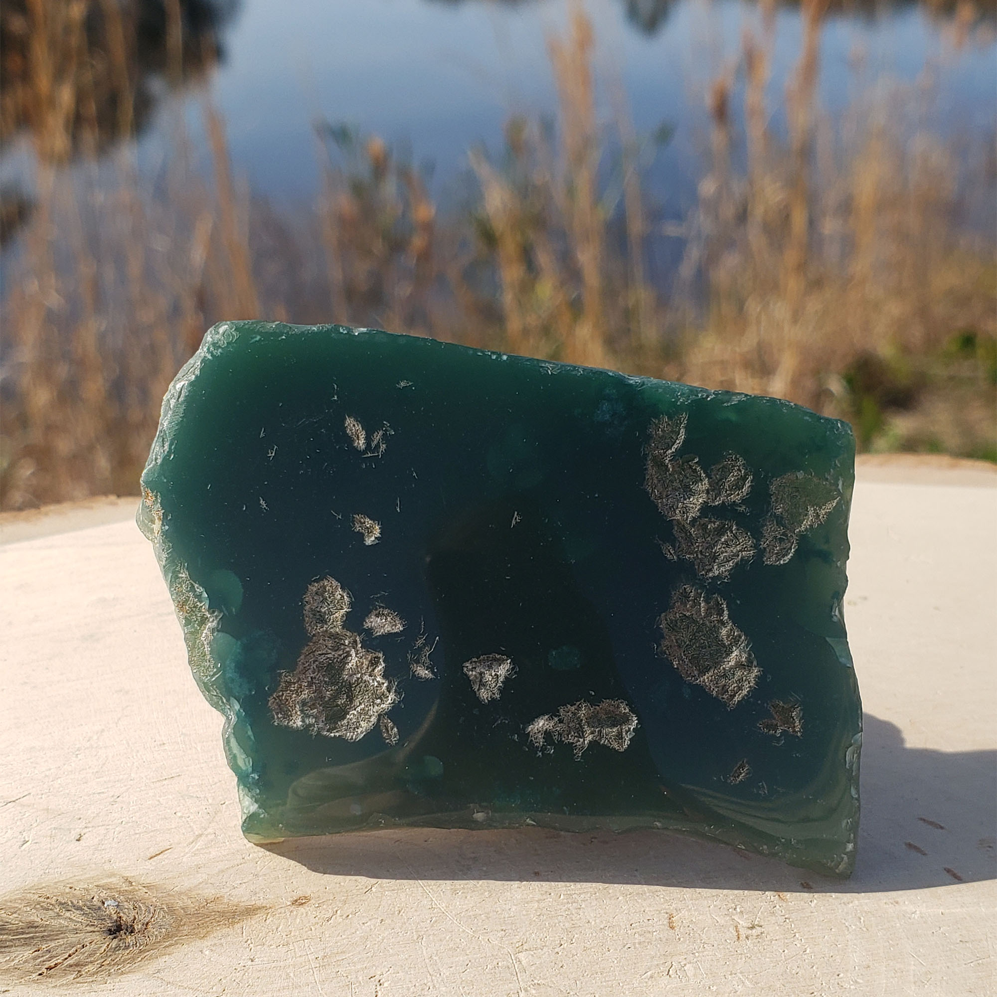 Mtorolite Chrome Chrysoprase Plate - Crystal Vaults